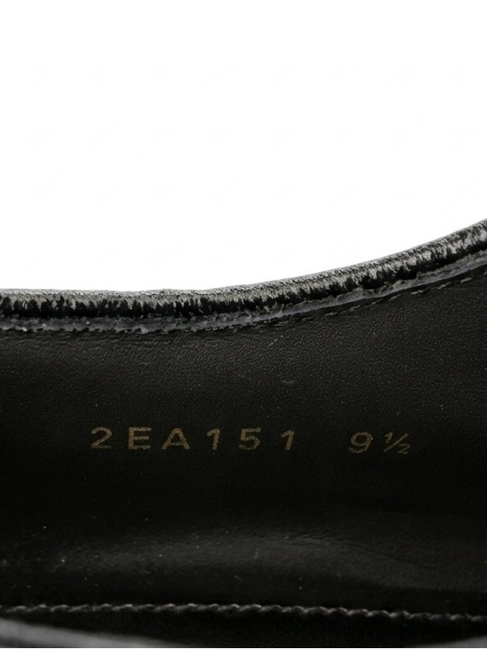 Prada Crystal Stud Embellished Derby Shoes Black Leather US 10.5 main image 4